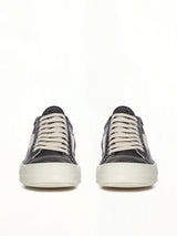 Vintage Sneaks in Black Washed Back View | RICK OWENS DRKSHDW