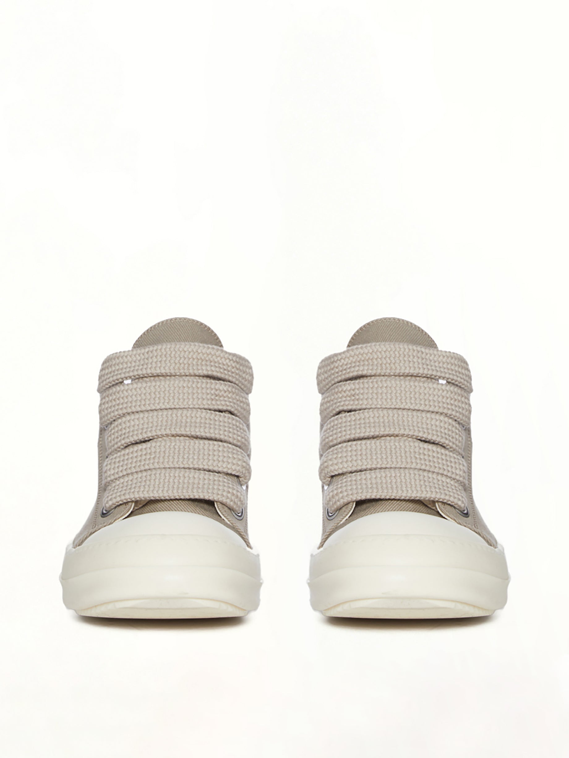 Jumbolace Low Sneaks in Dirty Pearl/Milk/Milk Top View | RICK OWENS DRKSHDW