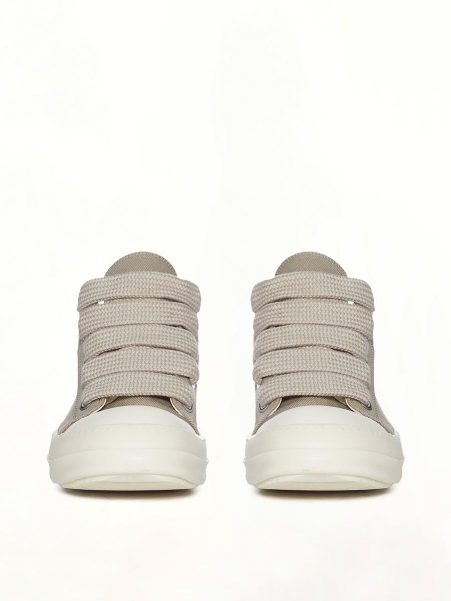 Jumbolace Low Sneaks in Dirty Pearl/Milk/Milk Top View | RICK OWENS DRKSHDW