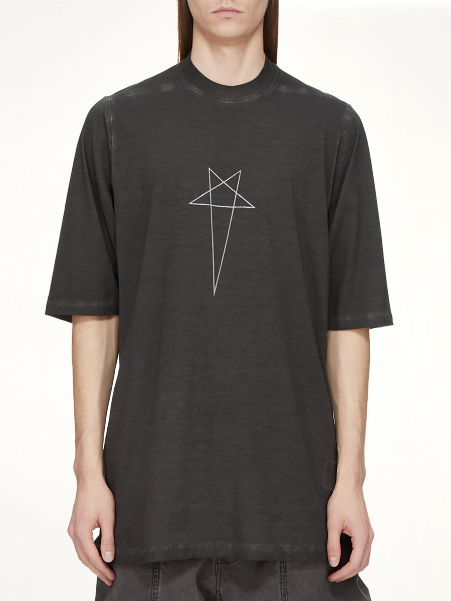 Pentagram Jumbo SS T-Shirt in Faded Black/Silver