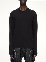 Heavy Jersey Crewneck Sweatshirt in Black
