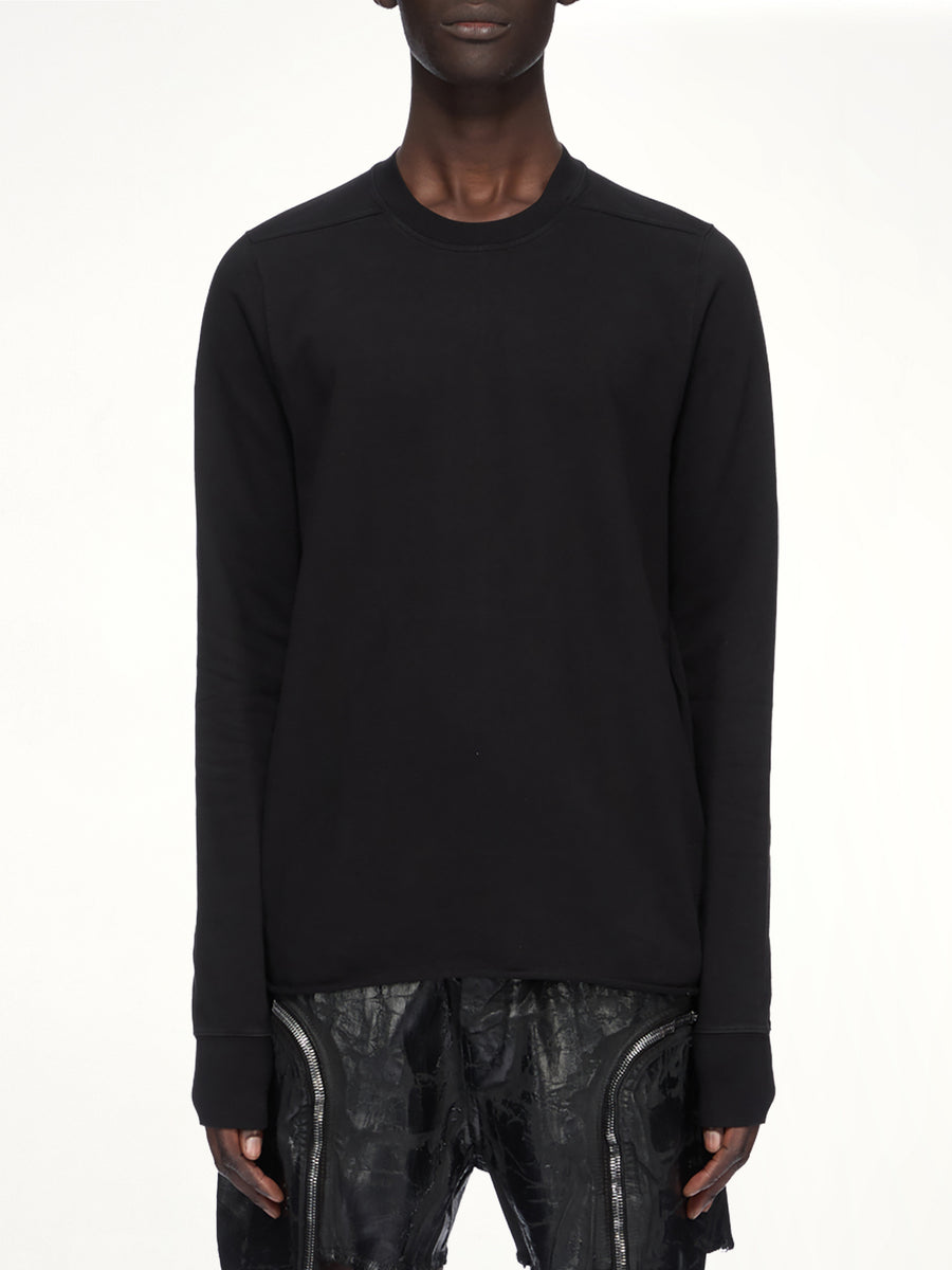 Heavy Jersey Crewneck Sweatshirt in Black
