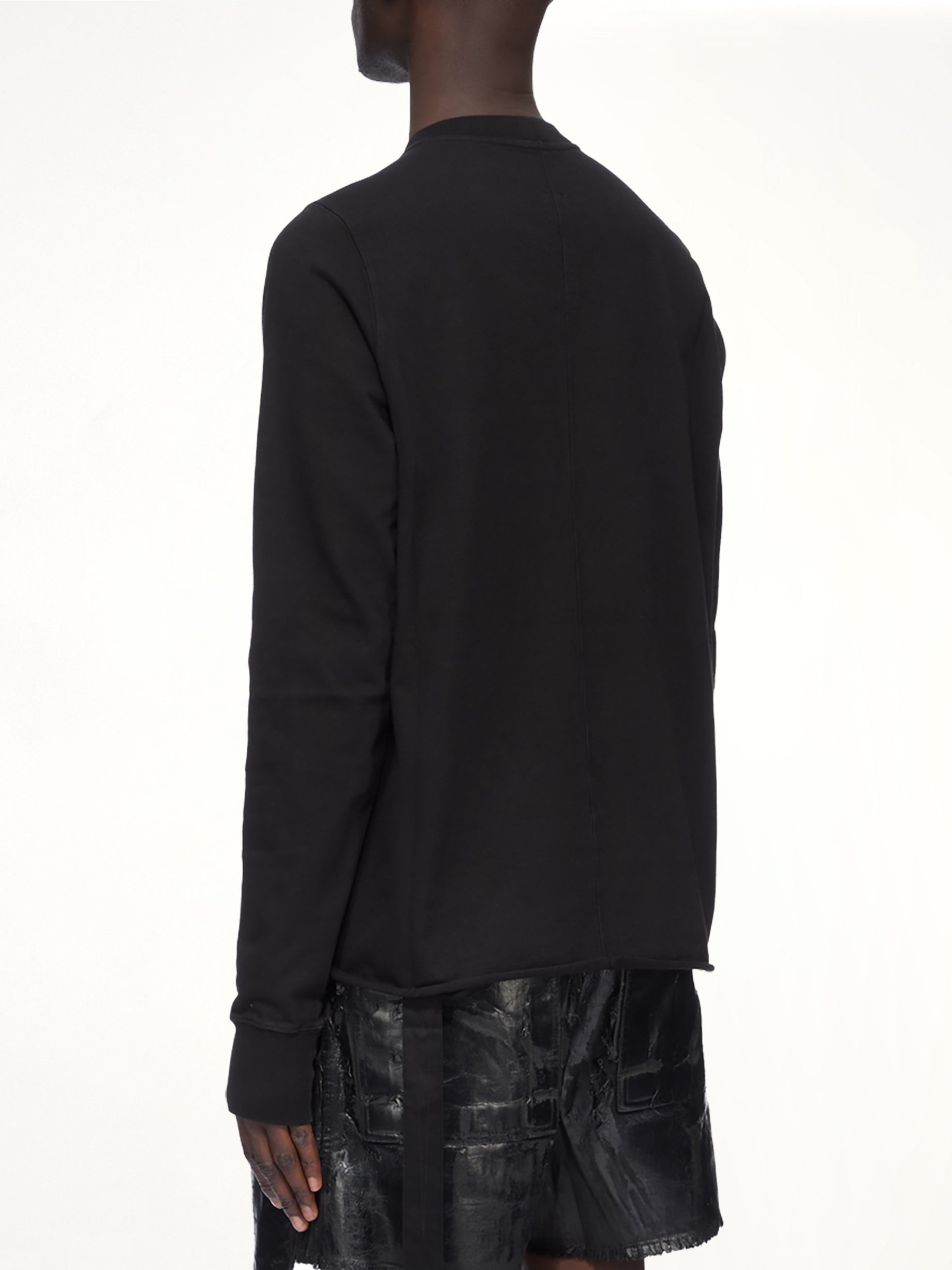 Heavy Jersey Crewneck Sweatshirt in Black