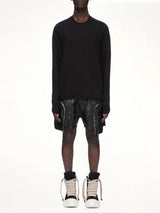 Heavy Jersey Crewneck Sweatshirt in Black