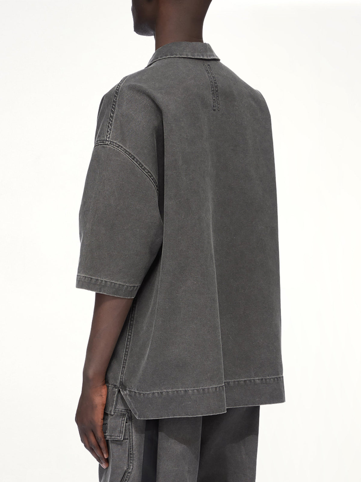 Cotton Canvas Magnum Tommy Shirt in Gravel