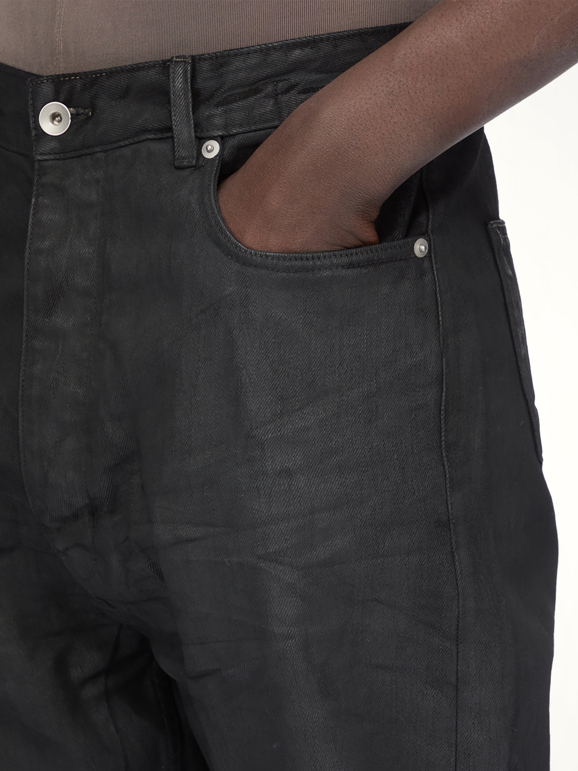 13oz Denim Geth Jeans in Black Wax