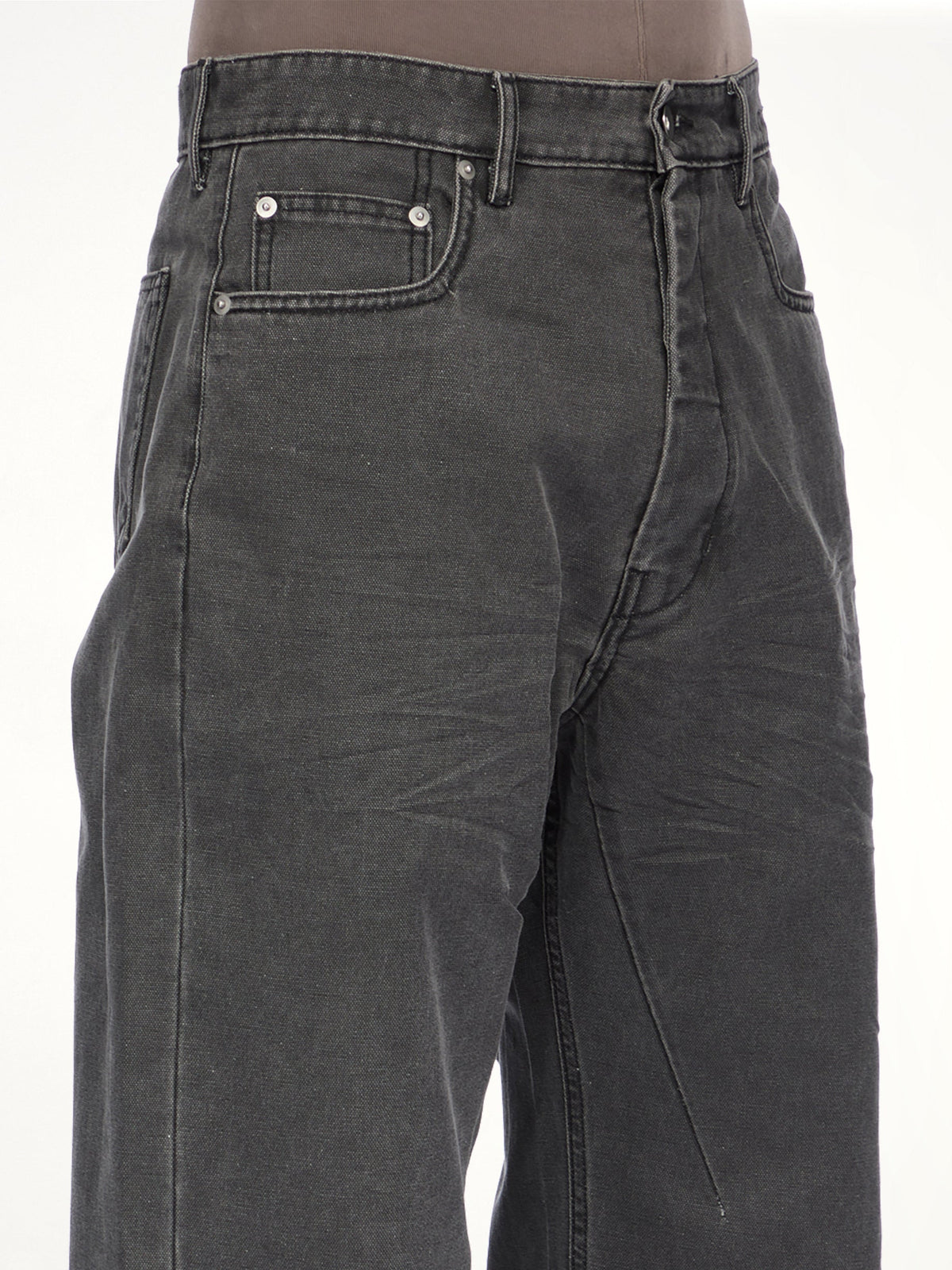 Cotton Canvas Geth Jeans in Gravel