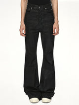 Stretch Denim Bolan Bootcut in Black Wax