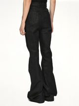 Stretch Denim Bolan Bootcut in Black Wax