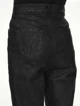 Stretch Denim Bolan Bootcut in Black Wax