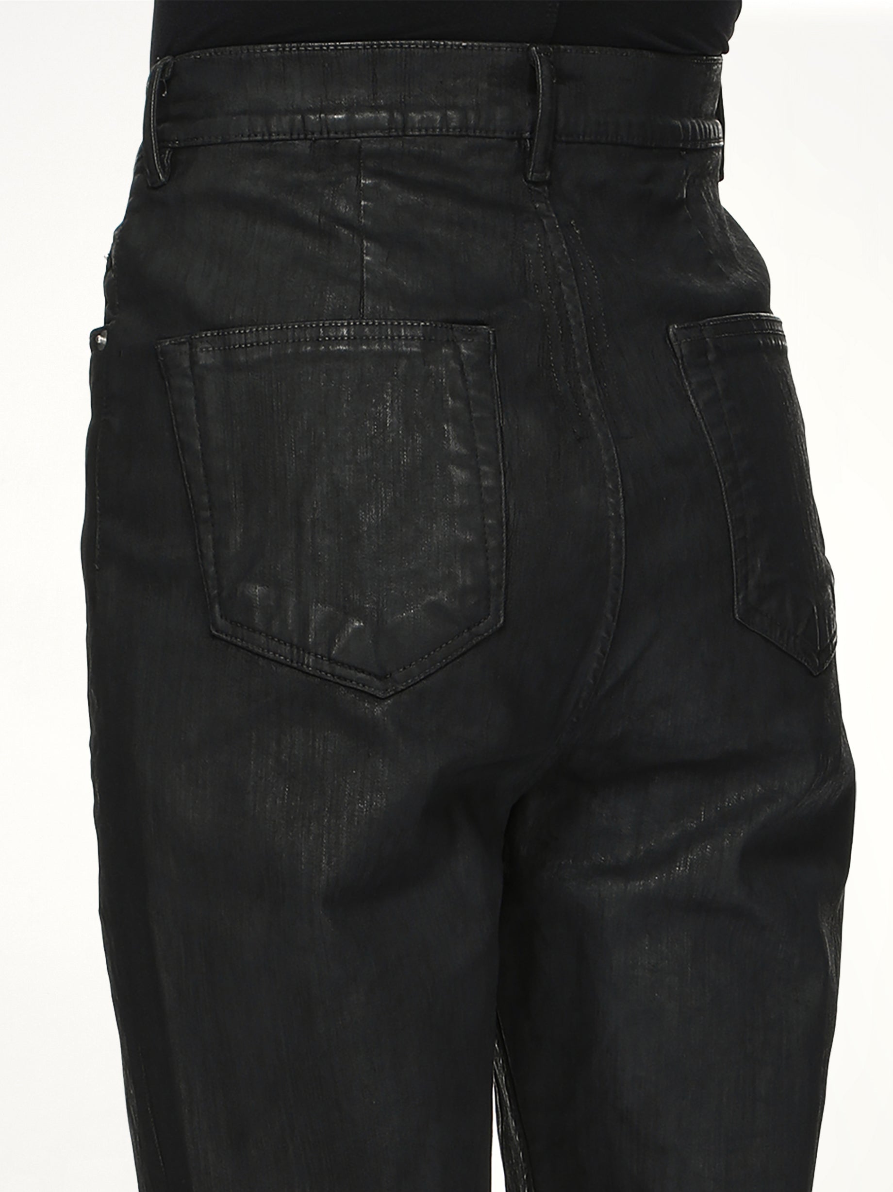 Stretch Denim Bolan Bootcut in Black Wax