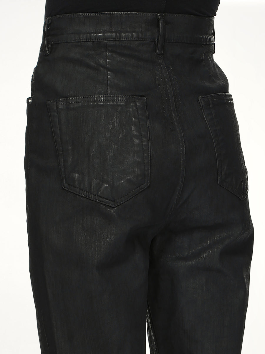 Stretch Denim Bolan Bootcut in Black Wax