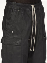 Megacrust Denim Cargobela Shorts in Black Wax