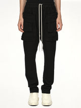 Heavy Jersey Creatch Cargo Drawstring in Black