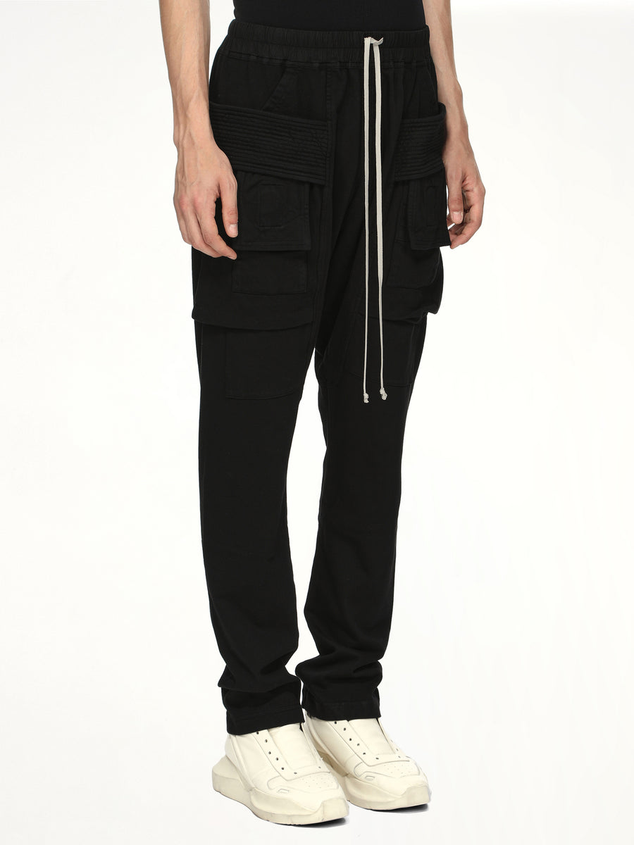 Heavy Jersey Creatch Cargo Drawstring in Black