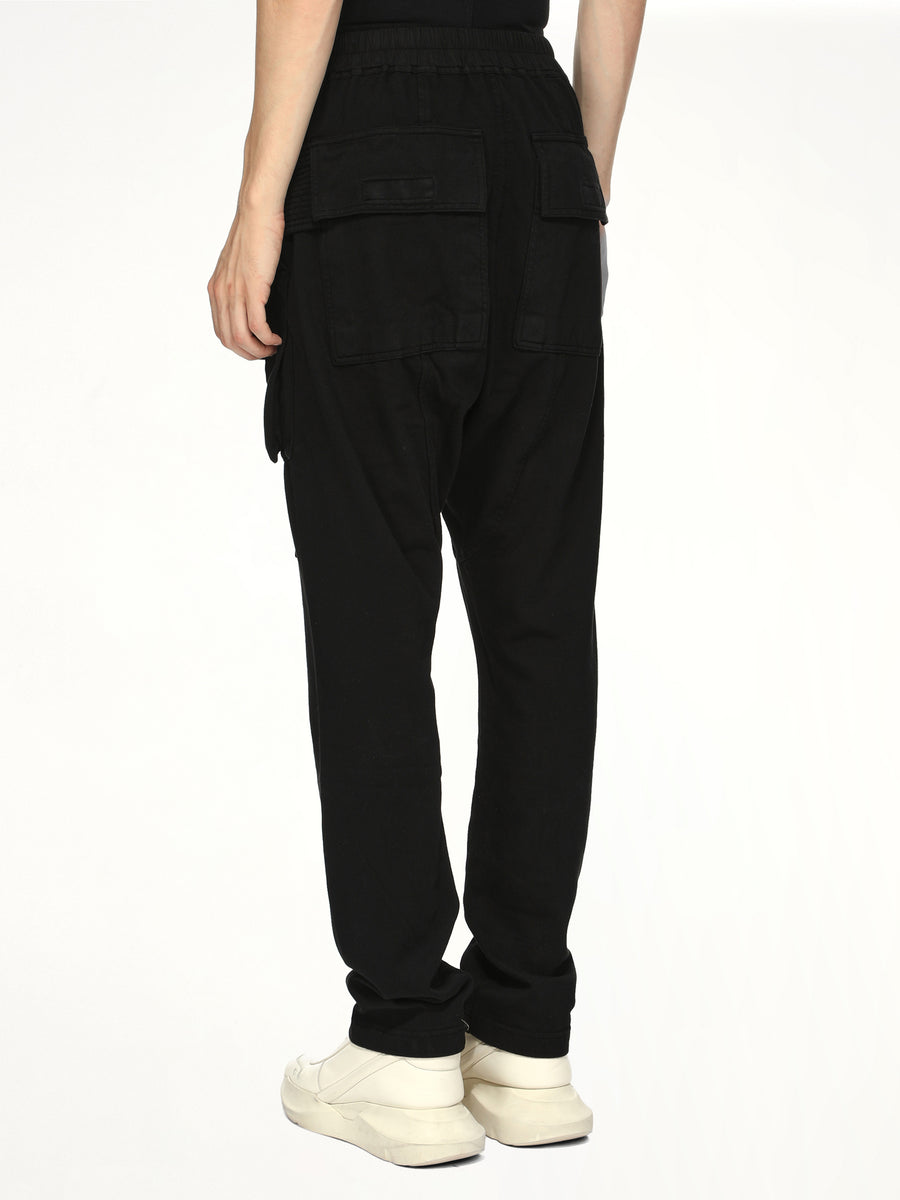 Heavy Jersey Creatch Cargo Drawstring in Black