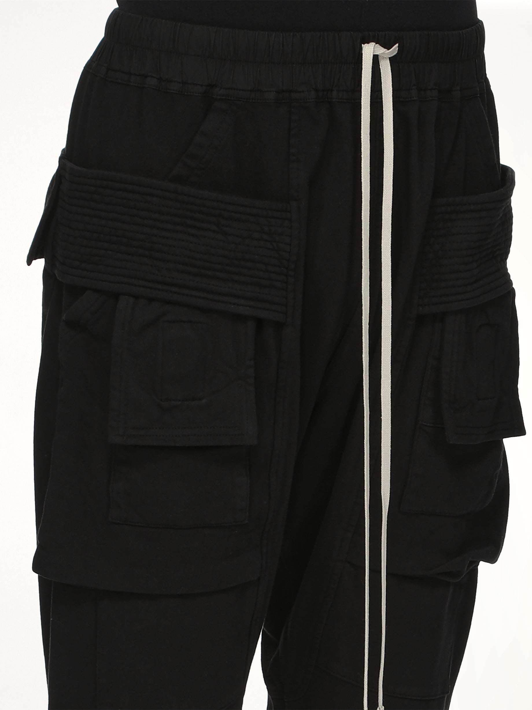 Heavy Jersey Creatch Cargo Drawstring in Black