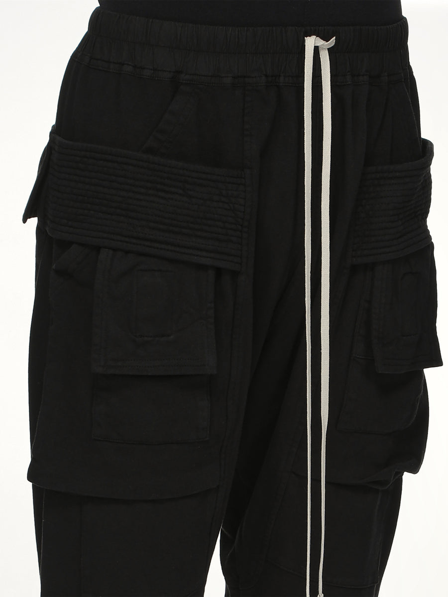 Heavy Jersey Creatch Cargo Drawstring in Black