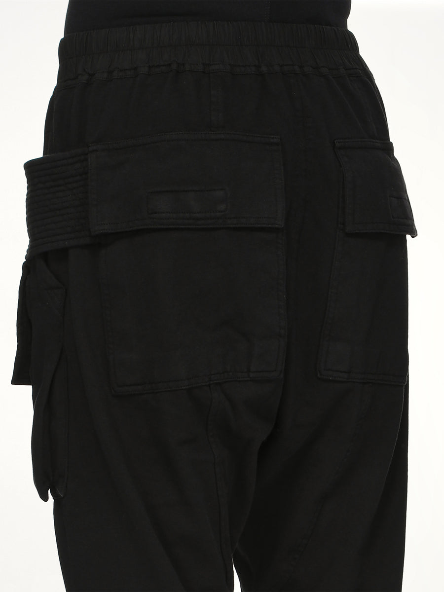 Heavy Jersey Creatch Cargo Drawstring in Black
