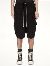 Light Flannel Creatch Cargo Pods in Black