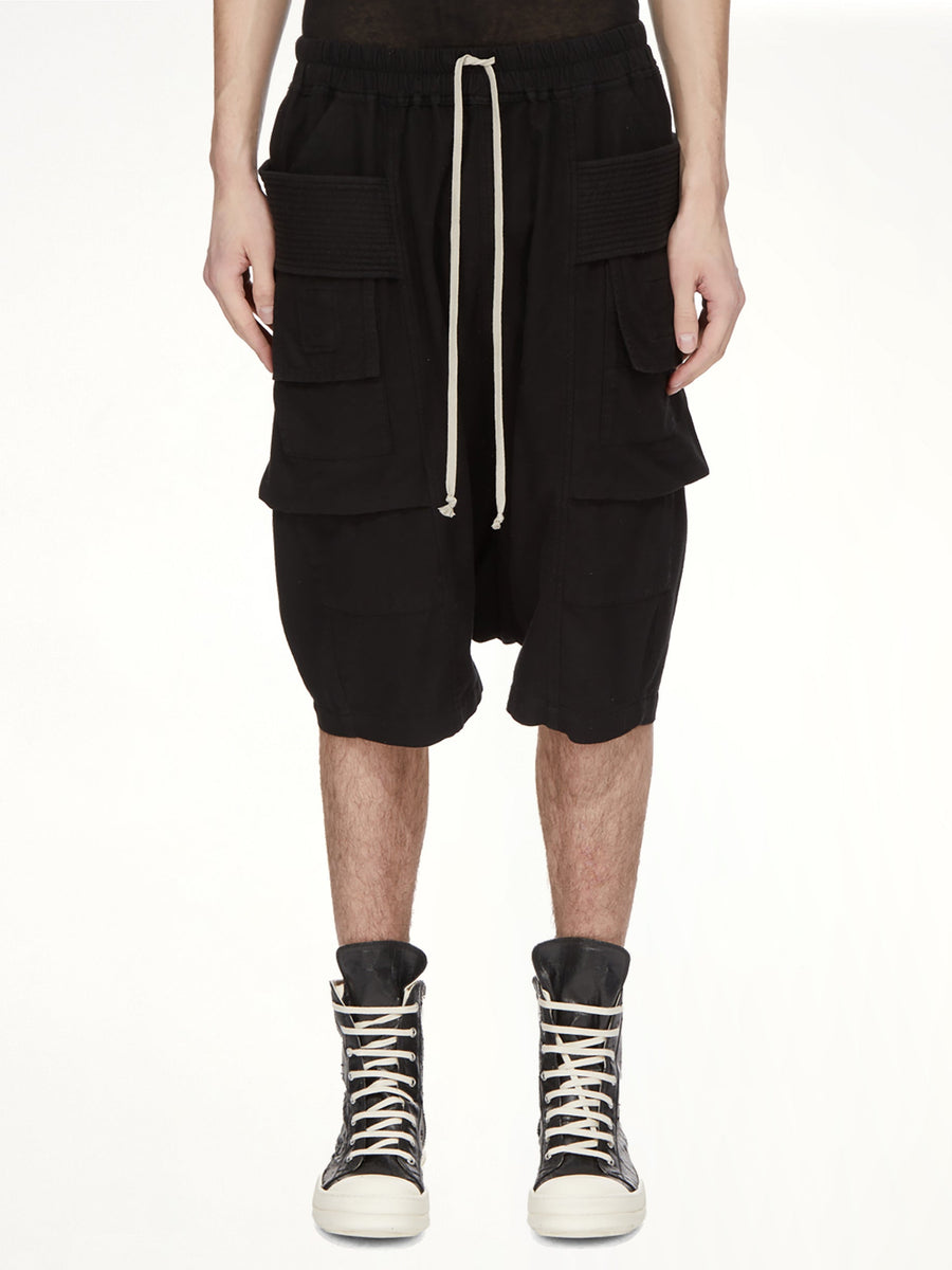 Light Flannel Creatch Cargo Pods in Black