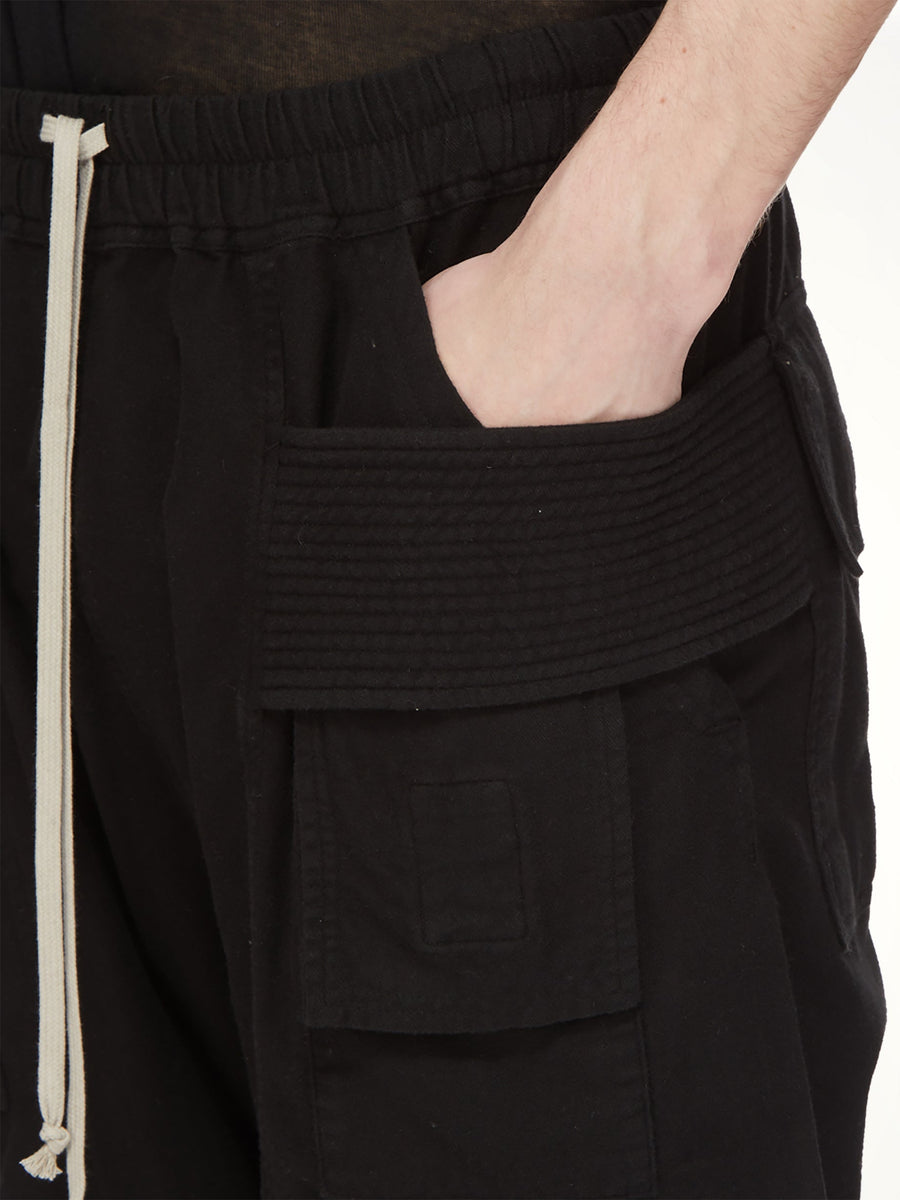 Light Flannel Creatch Cargo Pods in Black