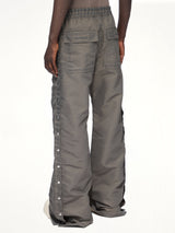 Nylon Wide Pusher Pants in Dark Dust