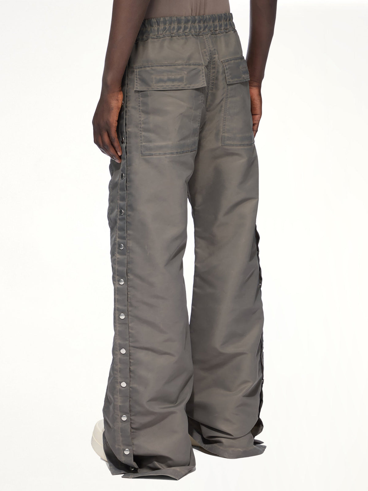 Nylon Wide Pusher Pants in Dark Dust