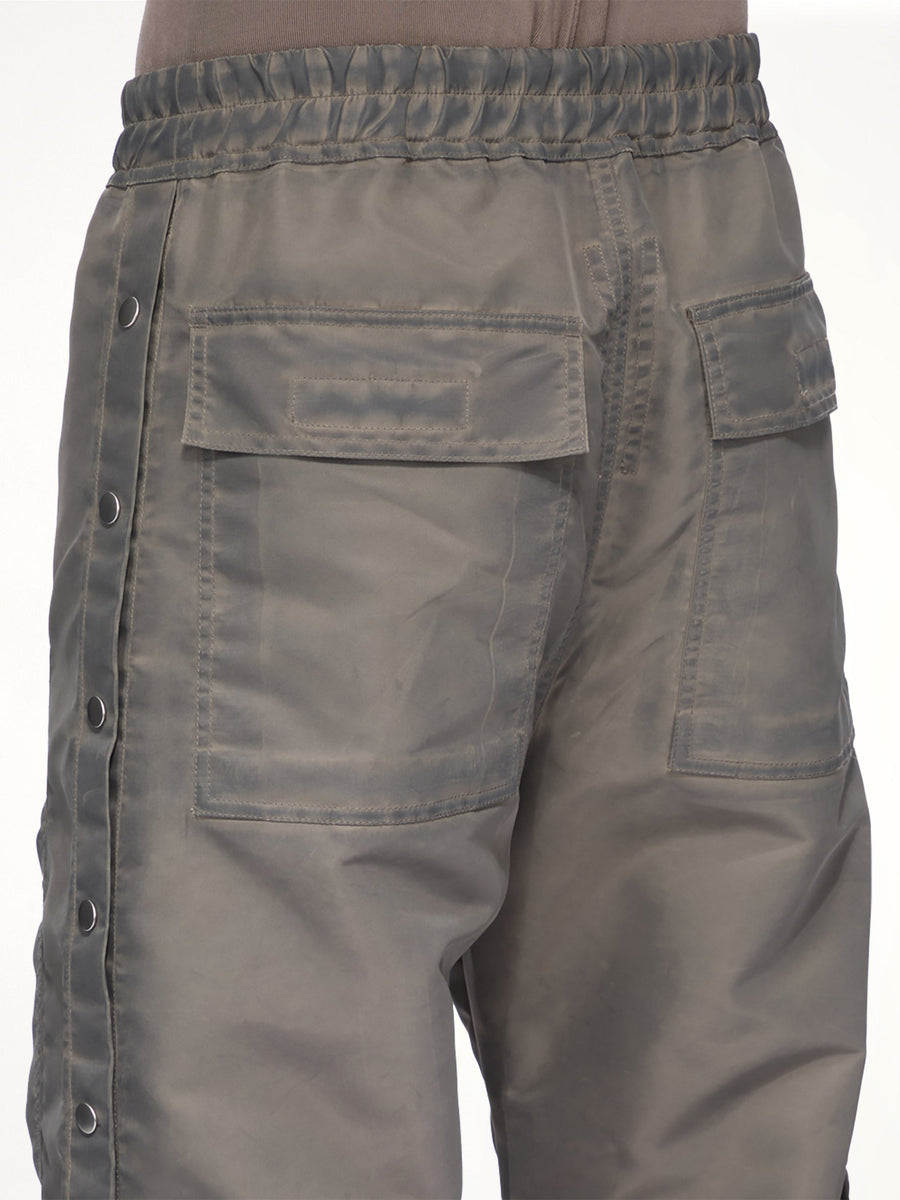 Nylon Wide Pusher Pants in Dark Dust