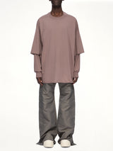 Nylon Wide Pusher Pants in Dark Dust