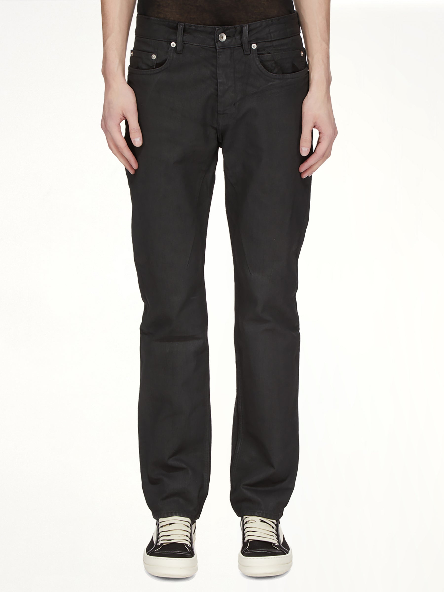 13oz Denim Fog Cut Jeans in Black Wax