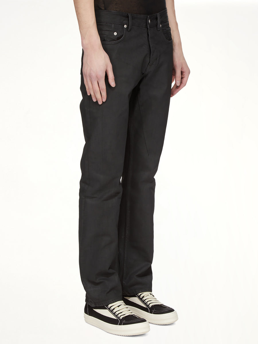 13oz Denim Fog Cut Jeans in Black Wax