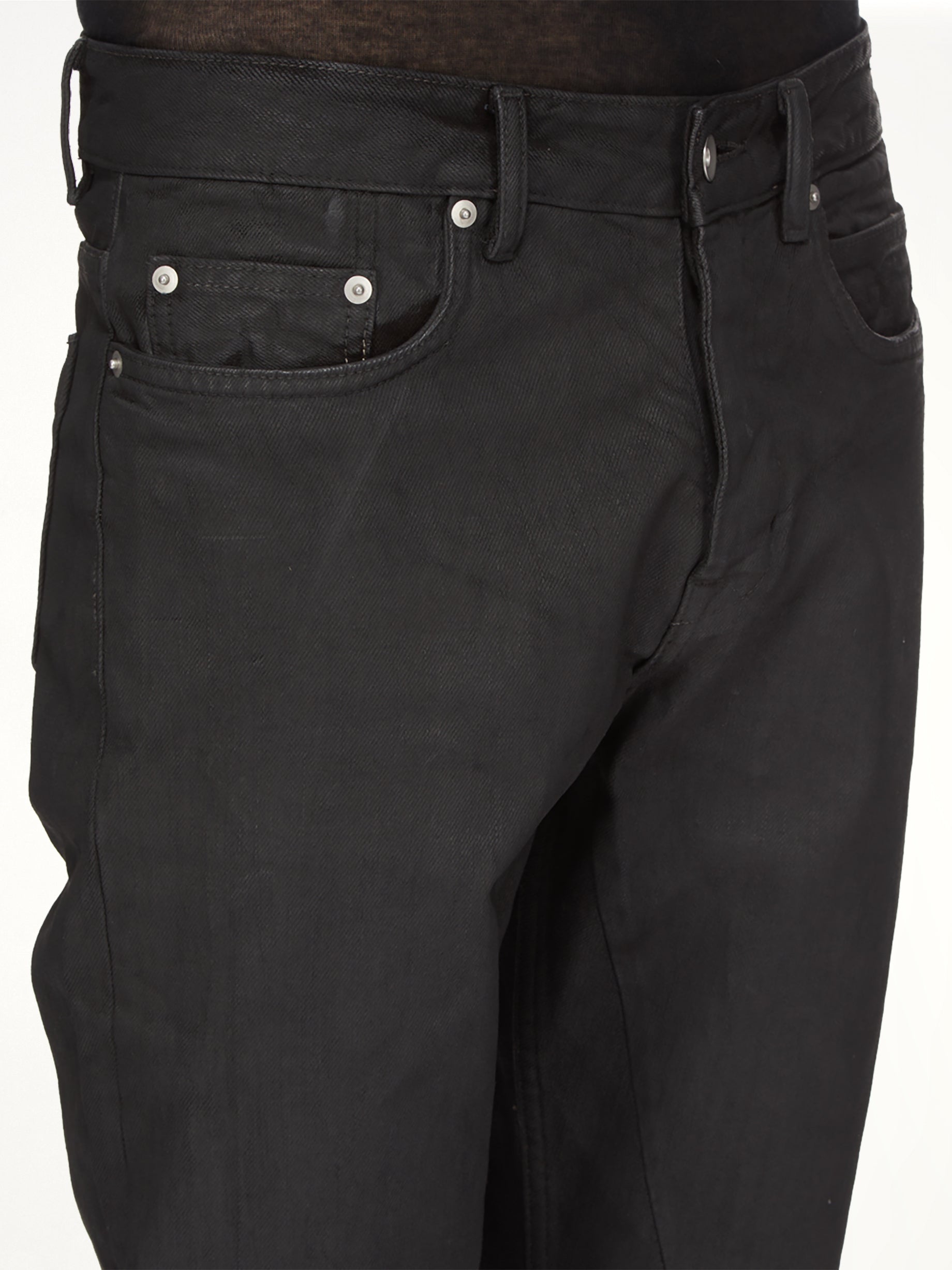 13oz Denim Fog Cut Jeans in Black Wax