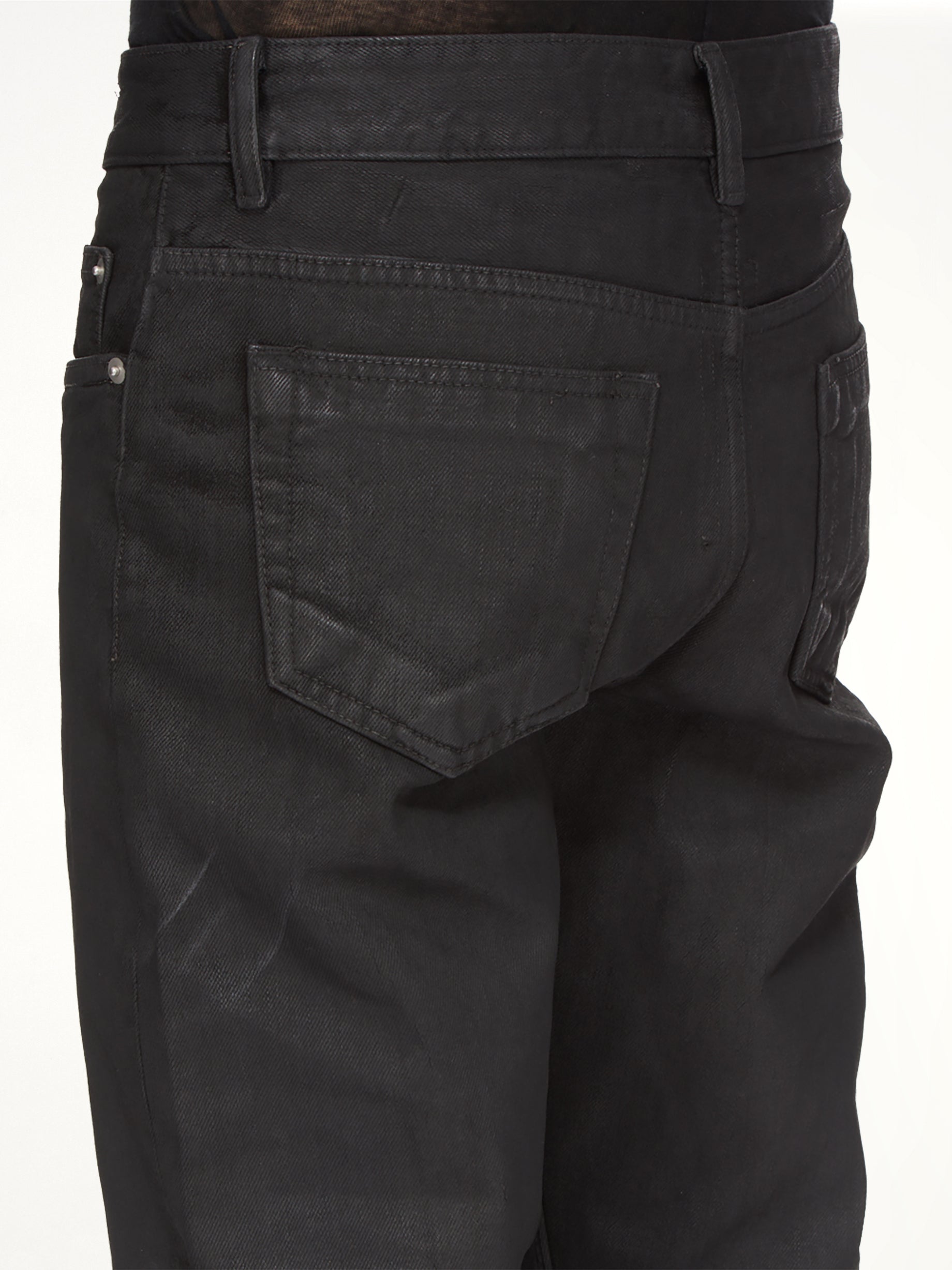 13oz Denim Fog Cut Jeans in Black Wax