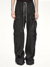 13oz Denim Double Cargo Jumbo Belas in Black Wax