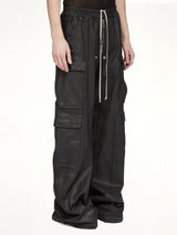 13oz Denim Double Cargo Jumbo Belas in Black Wax