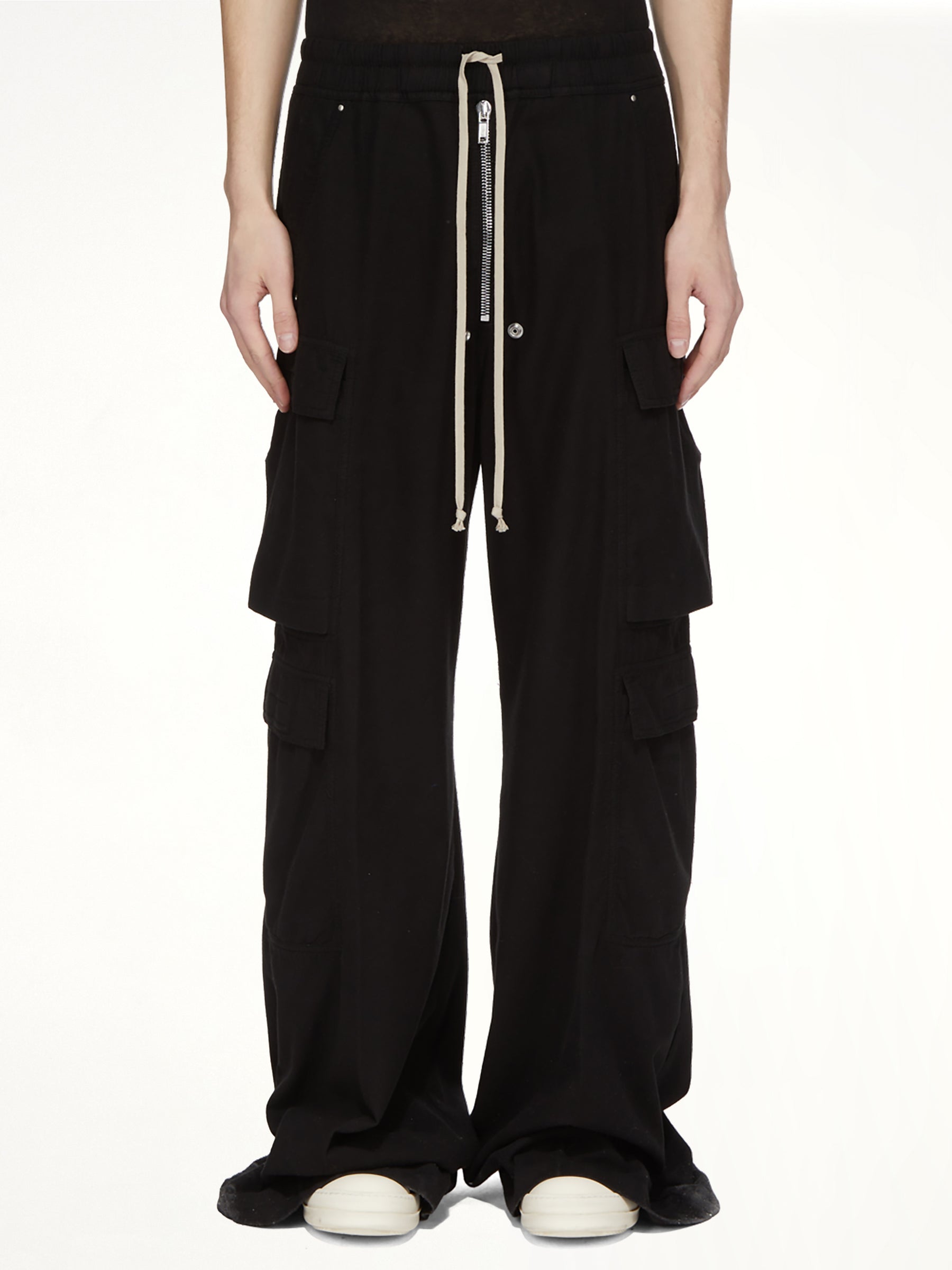 Flannel Double Cargo Jumbo Belas in Black