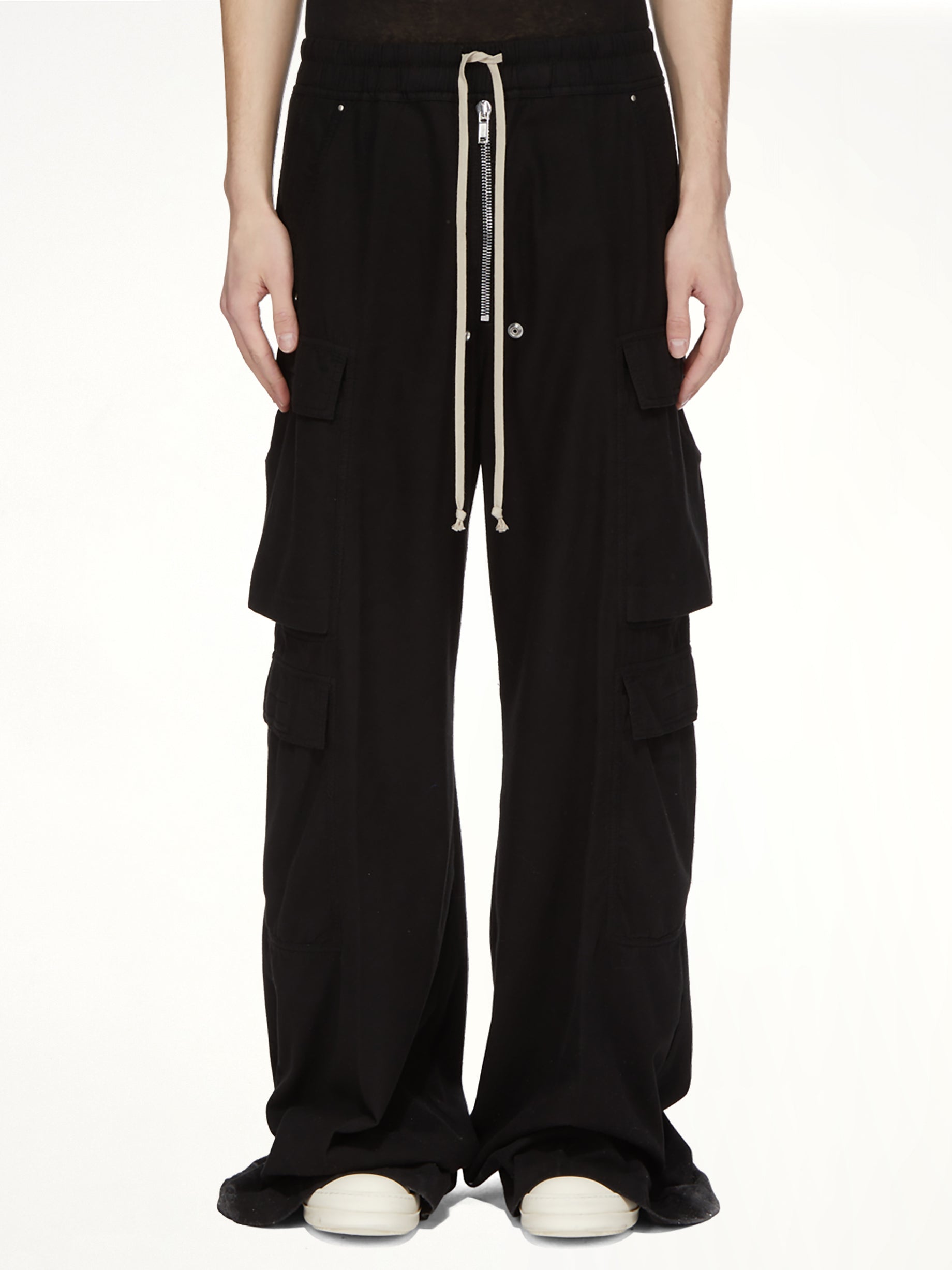 Flannel Double Cargo Jumbo Belas in Black