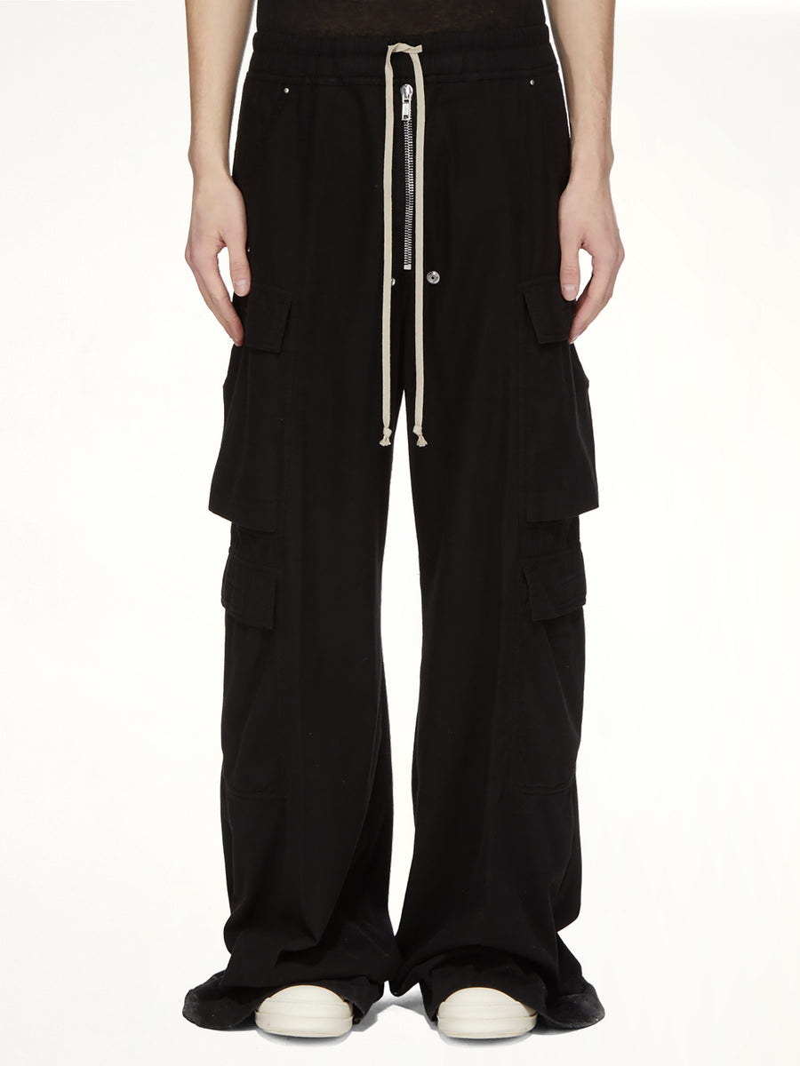 Flannel Double Cargo Jumbo Belas in Black
