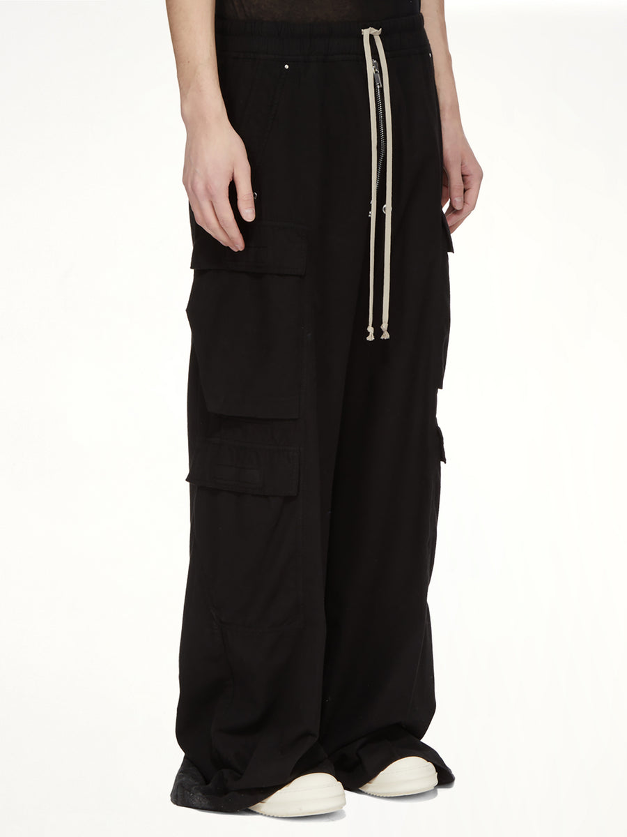 Flannel Double Cargo Jumbo Belas in Black