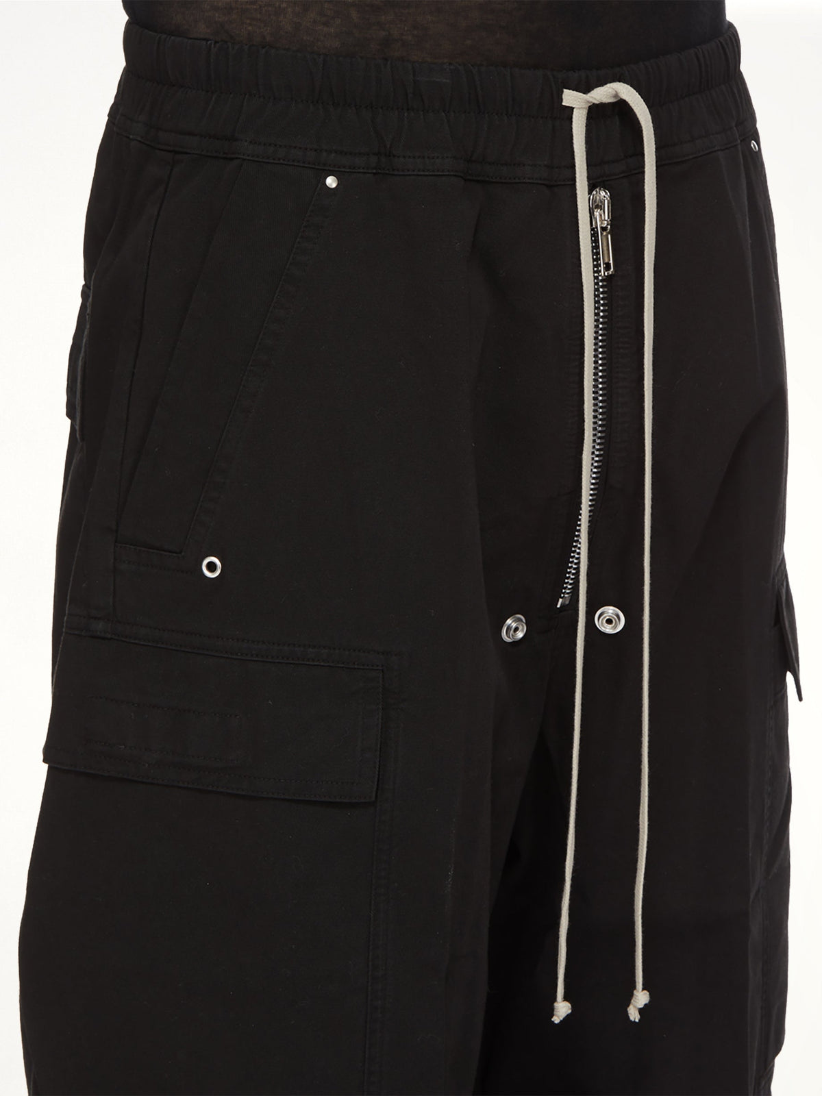 Cotton Twill Double Cargo Jumbo Belas in Black