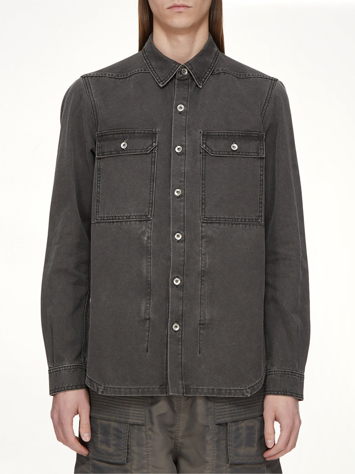 Cotton Canvas Outershirt in Gravel