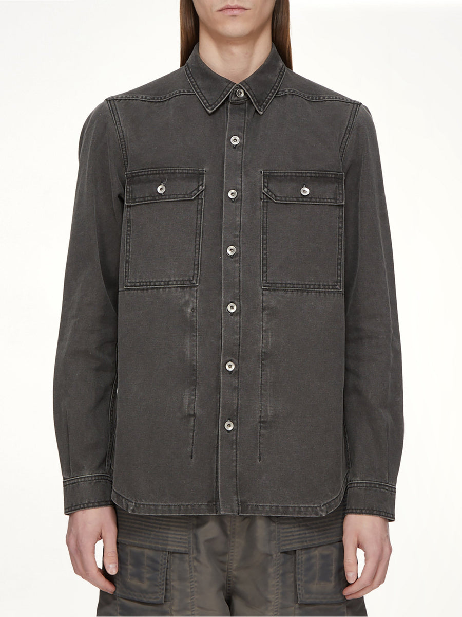 Cotton Canvas Outershirt in Gravel