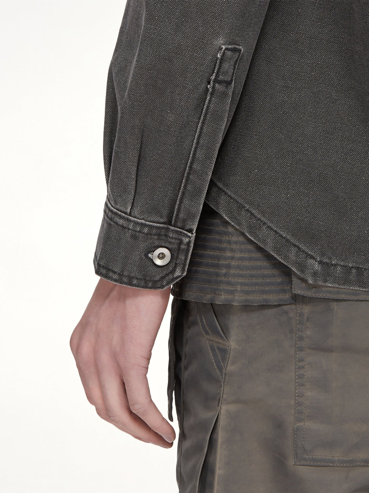 Cotton Canvas Outershirt in Gravel
