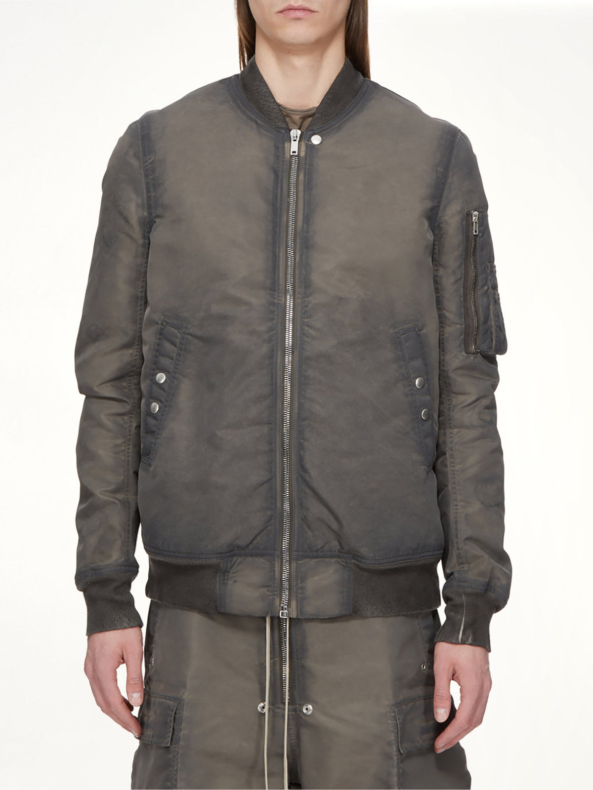 Nylon Classic Flight Jacket in Dark Dust