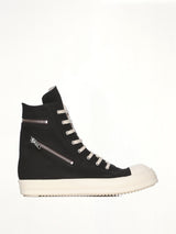 Overdyed Denim Cargo Sneaks in Black
