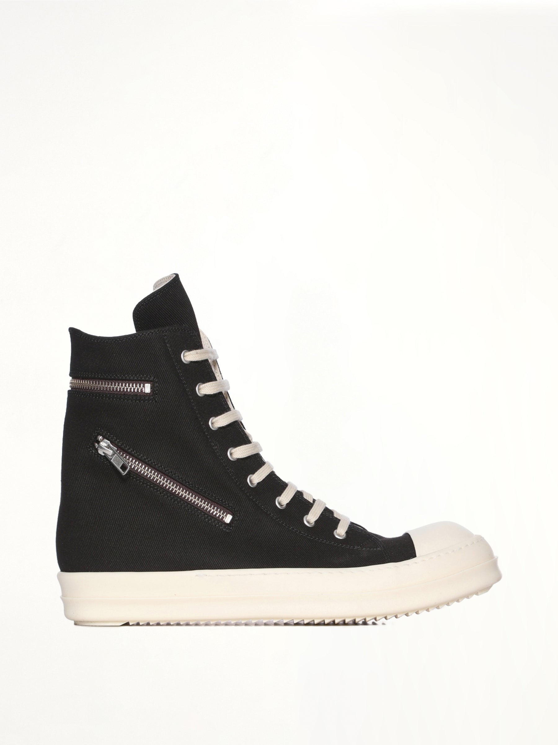 Overdyed Denim Cargo Sneaks in Black