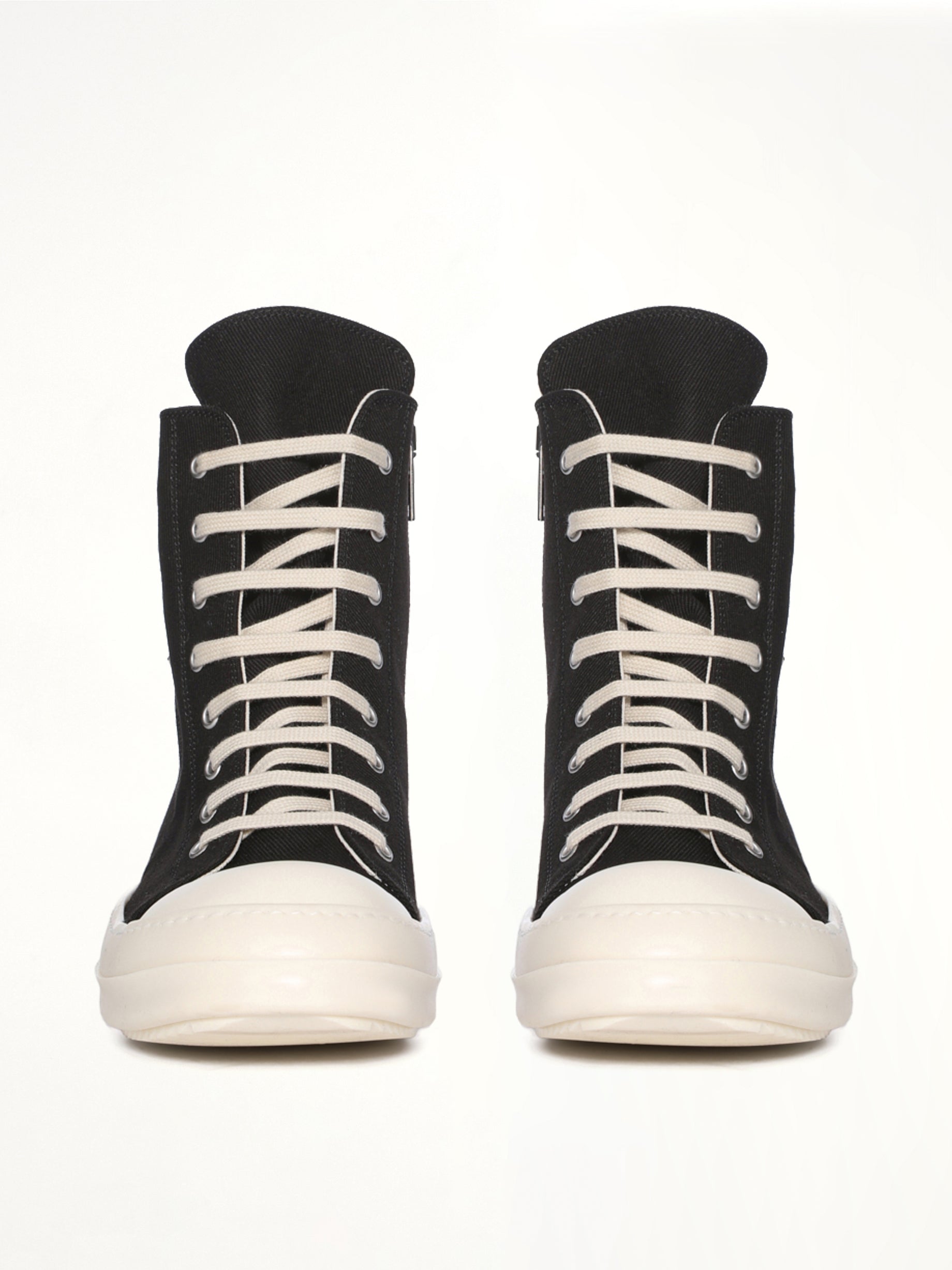 Overdyed Denim Cargo Sneaks in Black