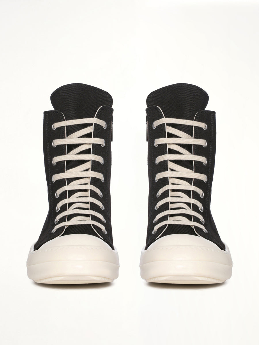 Overdyed Denim Cargo Sneaks in Black