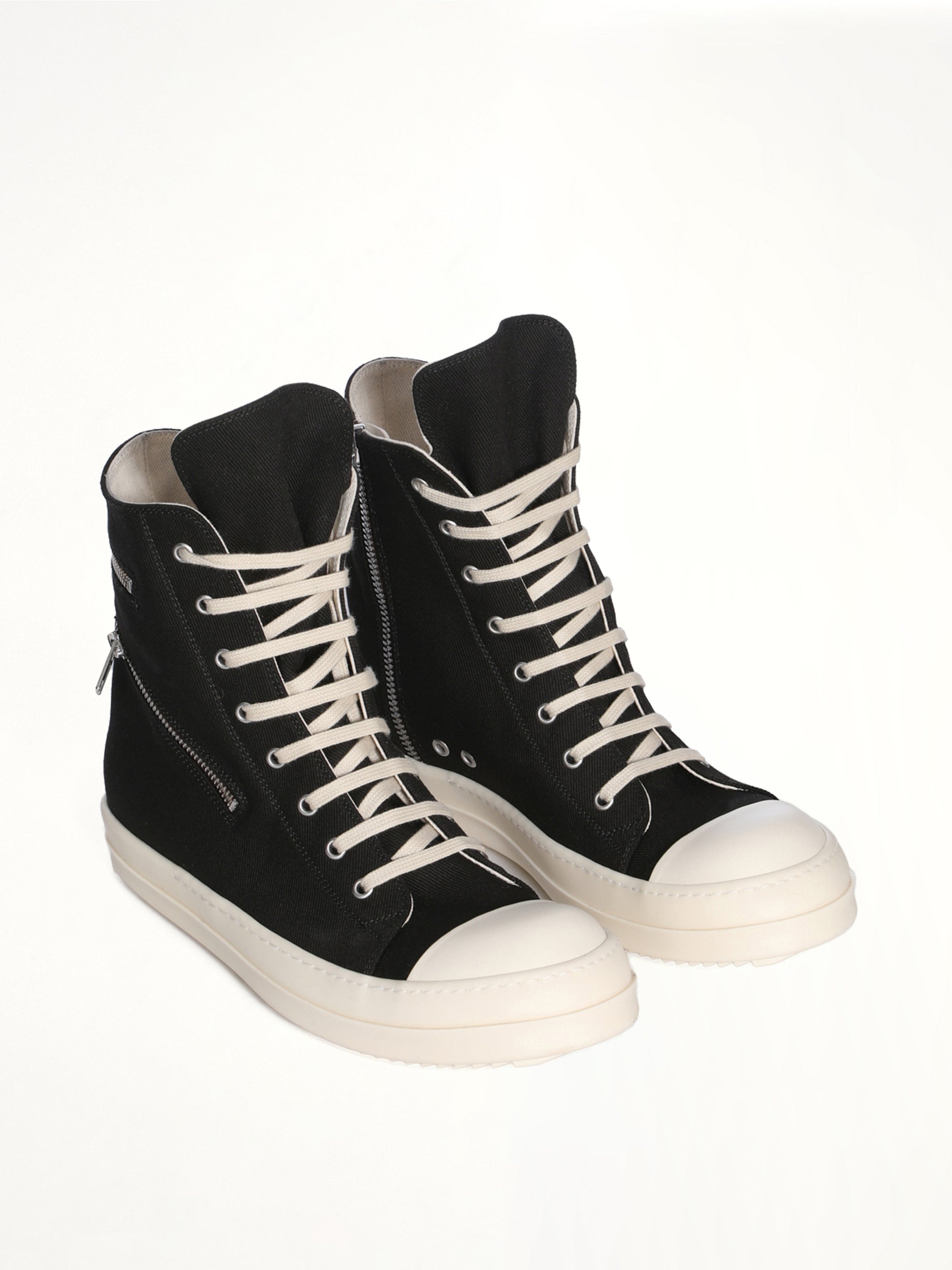 Overdyed Denim Cargo Sneaks in Black